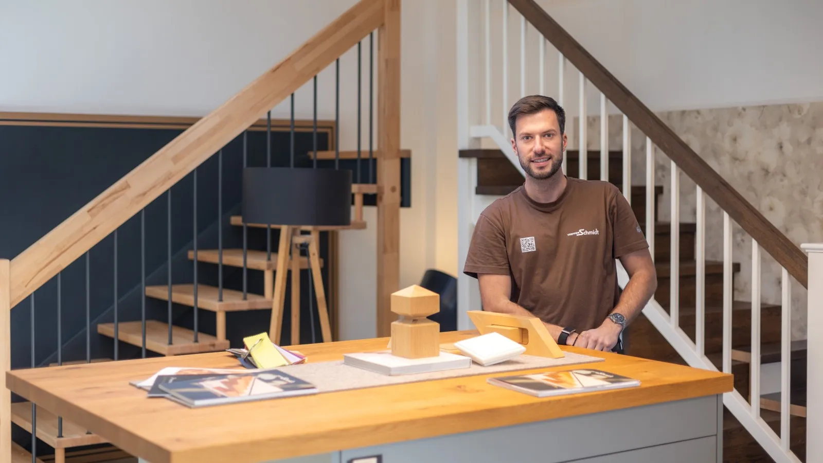 Betriebsinhaber Nicolas Rothengast-Schmidt von Treppen Schmidt hat für sein Unternehmen viele Ideen – und davon bereits einige erfolgreich umgesetzt.